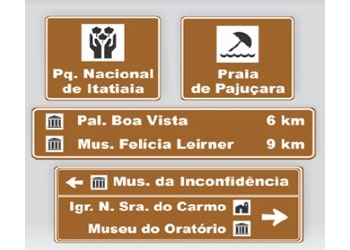 PLACAS DE ATRATIVOS TURÍSTICOS DA CIDADE