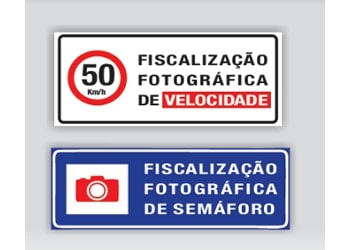 PLACAS DE FISCALIZAÇÃO ELETRÔNICA E FOTOGRÁFICA
