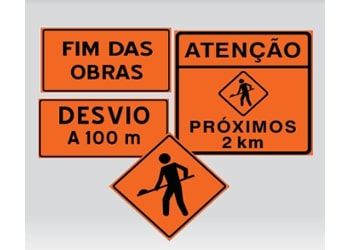PLACAS DE OBRAS PARA RUAS