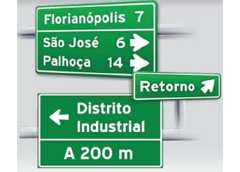 PLACAS DE ORIENTAÇÕES DE DESTINO EM PISTAS