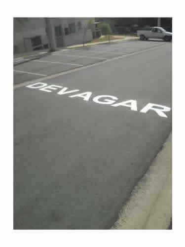 Sinalização com Tinta Devagar